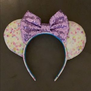 Purple confetti Minnie ears